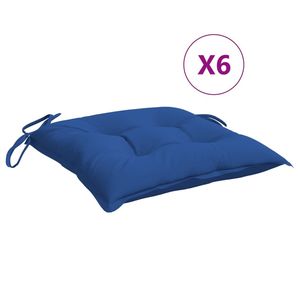 Juego de 6 Cojines para Sillas de Exterior de Tela Oxford Azul, 100% Poliéster - Product Image 2