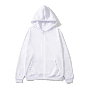 Custom Unisex Solid <b>Black</b> Pullover Fleece <b>Zipper</b>-Up <b>Hoodie</b> Winter Oversized Breathable Digital Wholesale Hooded Sweatshirt - Product Image 2