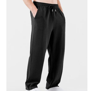 Pantalones Jogger Anchos de Cintura Media, Estilo Urbano, 360/420/500gsm, Lavado a la Piedra, Teñido Liso, 100% Algodón, con Cordón Ajustable - Product Image 1