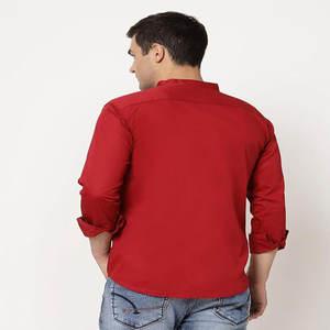 Chemise habillée pour homme Chemise d'affaires coupe ajustée à manches longues en tissu Oxford respirant et anti-rides - Product Image 2