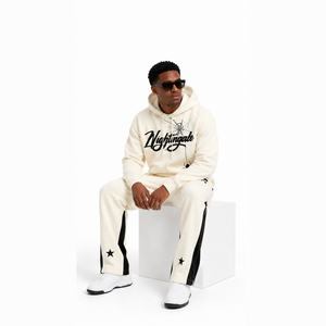 Conjunto Deportivo Personalizado con Logotipo, Sudadera con Cierre y Pantalones Deportivos de Algodón, Estilo Urbano para Invierno - Product Image 4