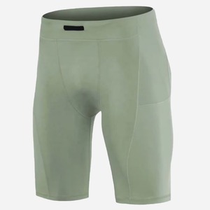 Shorts de compression pour hommes à taille mi-haute, respirants, imprimés, pour la gym, vente en gros, noir, service OEM - Product Image 5