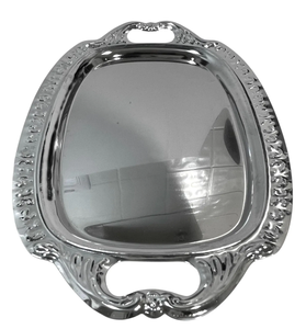 Plateau de service multifonctionnel élégant et moderne en argent, vente chaude, directement de l'usine indienne, pour la maison, les hôtels, la cuisine, les mariages - Product Image 3