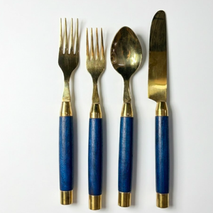 Ensemble de couverts en acier inoxydable, résistant au lave-vaisselle, design élégant, vaisselle de luxe, couverts de table, poignée en résine - Product Image 1