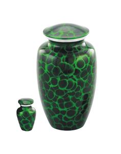 Urne de crémation en laiton de style américain pour adultes avec impression de tigre Mémorial décoratif personnalisé pour les cendres humaines Fournitures funéraires - Product Image 1