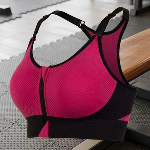 Soutien-gorge de sport pour femme à logo personnalisé, bretelles réglables, maintien moyen, séchage rapide, respirant, en Spandex/Nylon, avec coussinets amovibles - Product Image 6