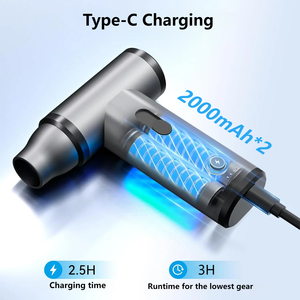 Soplador de Aire Turbo de 110000 RPM, Limpiador de Polvo Eléctrico Inalámbrico de 80 W, Batería de 4000 mAh, Velocidad del Viento de 35 m/s, Motor sin Escobillas - Product Image 3