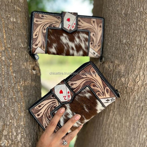 กระเป๋าคลัทช์หนังวัวสำหรับผู้หญิงกระเป๋าคลัทช์ที่ออกแบบมาใหม่มีหลายรูปแบบสำหรับผู้หญิงกระเป๋าสตางค์ตะวันตกดีไซน์ใหม่ - Product Image 2