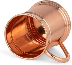 Chope à bière en cuivre massif, martelée à la main, pour cocktails, idéale pour la maison et les hôtels - Product Image 6