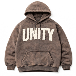 Sudadera con Capucha Oversize para Hombre, de Algodón y Forro Polar, con Aplique de Letras 'Peace', Estilo Casual Urbano, Transpirable, con Bolsillos, para Invierno - Product Image 5