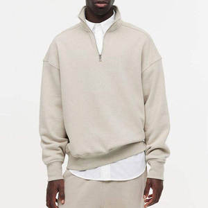 Sweat-shirts à fermeture éclair 1/4 pour hommes avec logo brodé personnalisé, uniformes, vêtements de travail décontractés pour l'hôtellerie, sweat-shirt à fermeture éclair 1/4 - Product Image 5