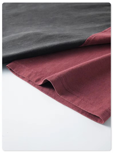 เสื้อยืดคอตตอน 100% หนานุ่ม ราคาถูก สไตล์วินเทจเรโทร ทูโทน แขนเสื้อแบบแร็กแลน ทรงโอเวอร์ไซส์ เสื้อผ้าสตรีทแวร์ผู้ชาย - Product Image 4