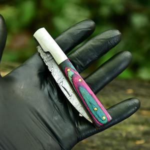 มีดพับคลาสสิก ด้ามไม้ พร้อมใบมีดเหล็กขัดเงา สำหรับใช้งานตัดในชีวิตประจำวัน - Product Image 1