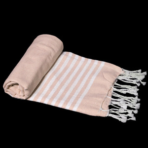 Fournisseur indien de serviettes de plage Fouta en coton 100% OEM, à rayures teintes, avec logo personnalisé, haute absorption d'eau, en vente. - Product Image 4