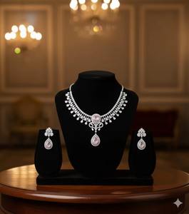 Conjunto de Collar y Pendientes de Latón con Acabado Antiguo de Calidad de Exportación para Bodas, Festivales y Uso Étnico, Disponible al Mejor Precio - Product Image 4