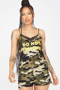Women's Camouflage Print Tank Top With Shorts Set <b>Elastic</b> Waist Knitted Cotton Breathable Casual Regular Fit - Product Image 5