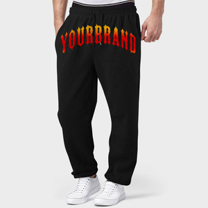 Pantalon de survêtement décontracté en toile 100 % coton de haute qualité, épais, écologique, style hip-hop, coupe droite oversize, respirant, avec cordon de serrage - Product Image 1