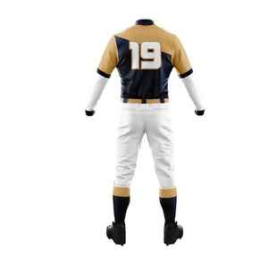 Ensemble uniforme de baseball pour hommes rose, noir et blanc – Maillot et pantalon sublimés respirants à séchage rapide – Tenue de football adulte toutes saisons - Product Image 5