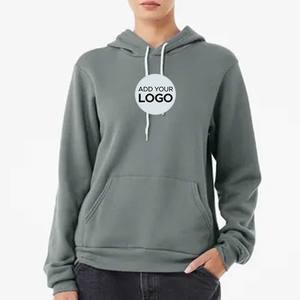 Sweat-shirt à capuche mi-lourd - Gris chiné - Vente en gros de sweats à capuche pull-over - Product Image 5