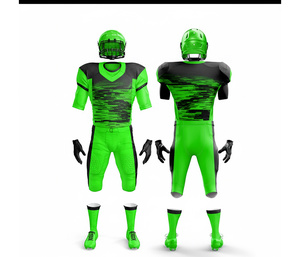 Uniforme de football américain personnalisé |   Ensemble de football avec maillot et pantalon |   Vêtements de sport en polyester respirant - Product Image 2