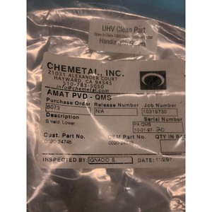 AMAT 0020-24746 Shield Lower High Cond 101 AL 8" - Equipo y piezas de semiconductores de confianza de la marca global Legacy - Product Image 1