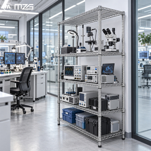 Étagères de stockage de produits chimiques robustes MZG, rayonnages métalliques industriels pour laboratoire, entrepôt et atelier - Product Image 1