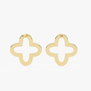 Women's <b>Hoop</b> <b>Earrings</b> in 10k Yellow Gold with Moissanite Round Shape Diamond Trendy Jewelry IGI Certified <b>Silver</b> Plated - Product Image 4