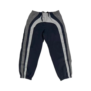 Pantalon de survêtement sport pour homme, longueur intégrale, design rayé, fermeture à cordon, séchage rapide, matière polyester, poches latérales, coupe classique - Product Image 2