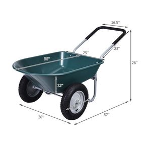 Carriola da Giardino a 2 Ruote Rinforzata, Carrello Multiuso - Product Image 5