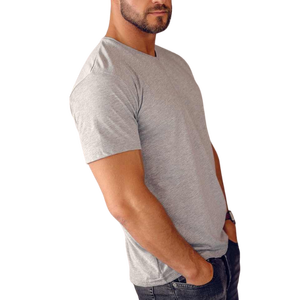 Men's Regular Fit Solid <b>Green</b> Short Sleeve O-Neck Cotton T-Shirt Casual Jersey Knitted Plain Dyed Blank Design - Product Image 6