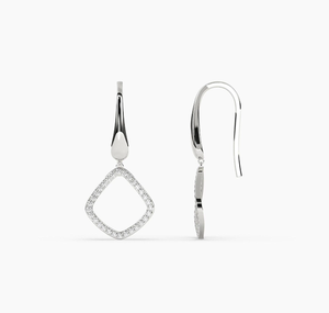 ต่างหูเพชรทรงบริลเลียนต์วินเทจทองคำ 14KT แท้ ได้รับการรับรองจาก IGI ชุบทอง เหมาะสำหรับผู้หญิง ใช้ในงานแต่งงาน - Product Image 3