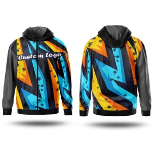 Sudaderas con Capucha de Forro Polar Sublimado Bordado para Invierno, Transpirables, Ecológicas, de Secado Rápido, Antiarrugas, 100% Algodón, con Cierre, Personalizables - Product Image 4