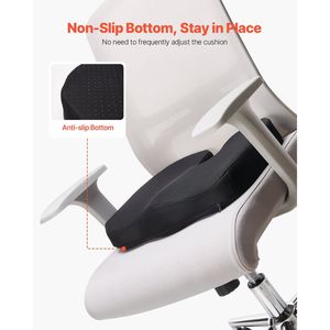 Memory Foam Seat Cushion with Removable Cover Soft Breathable Wheelchair Seat <b>Pad</b> for Pressure Relief <b>Chair</b> Cushion - Product Image 5