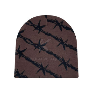 Bonnet moderne en jacquard, tricot tendance unisexe, chaud pour l'hiver, décontracté, élégant, pour l'extérieur, 100% acrylique, réglable, KANEKA SPORTS - Product Image 5