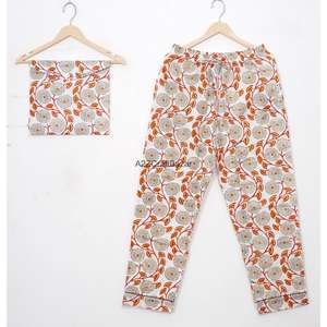 Conjunto de Pijamas de Algodón 100% Puro para Mujer, Ropa de Dormir Suave, Conjuntos de Pijamas Largos, Proveedores de Fábrica, Ropa de Dormir Femenina al por Mayor - Product Image 3