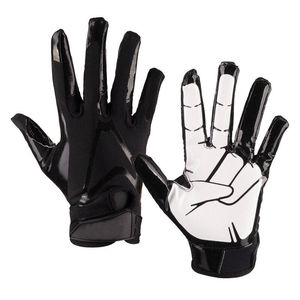 Gants de football américain de qualité supérieure, respirants, en polyester doux, antidérapants, sans silicone, sans poudre, personnalisables, prix raisonnable - Product Image 2