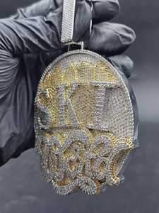 จี้เพชรโมซานไนต์แบบ Iced Out สองสี เงินแท้ 925 ชุบทอง 18k จี้ตัวอักษรแบบฮิปฮอปสั่งทำได้ จี้ส่วนตัว  เครื่องประดับสั่งทำ - Product Image 2