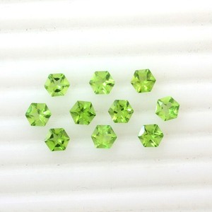 Wholesale Natural Green Peridot Hexagon Cut Gemstones 5mm Loose Peridot <b>Stones</b> And <b>Beads</b> For Jewelry Making Genuine Peridot Gems - Product Image 4