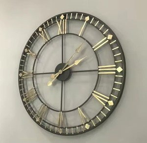 Modern Geometric Wall <b>Clock</b> Abstract Design Quartz Analog Metal Hanging <b>Clock</b> for Living Room Decor Minimalist Style - Product Image 3