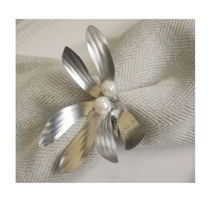 <b>Top</b> Trend Home Hotel <b>Table</b> <b>Decoration</b> Dinner Service Stylish Holder Handicrafts Silver Finishing Metal Napkin Ring - Product Image 6