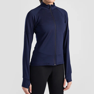 Soft touch Sports <b>Jacket</b> <b>Women</b> Ribbed Knit <b>Women's</b> Running <b>Jacket</b> Sports Training Custom Logo Activewear Supplier Private Label - Product Image 3