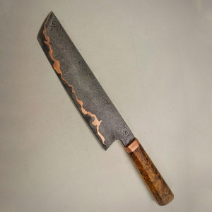 Couteau de cuisine professionnel en cuivre Damas fait main pour la préparation des aliments à la maison, au restaurant et en cuisine - Product Image 5