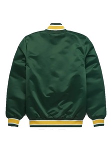 Chaqueta Deportiva de Cuero Verde HOMAGE X Starter Athletics (1) - Resistente al Viento y Ecológica - Product Image 2