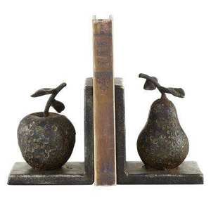 Serre-livres en métal en forme de pomme et de poire, design personnalisé, en laiton, pour salon, décorations de maison, cadeaux - Product Image 1