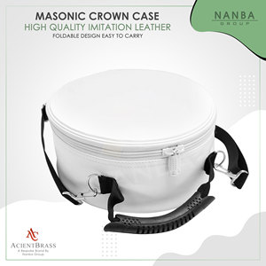 Freemason Masonic Fez Cap Case Premium Imitation Leather Zipper Closure Customizable Portable <b>Hat</b> Storage Display <b>Box</b> - Product Image 4