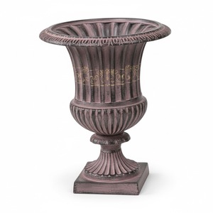 Pot de fleurs carré unique en métal blanc pour extérieur avec motif sculpté à la main pour la décoration de jardin, urnes de jardin faites à la main - Product Image 5
