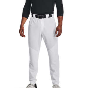 Pantalon de baseball blanc pour homme, coupe classique, fermeture à ceinture, polyester, couleur unie, avec poches, toutes saisons, vêtements de softball pour adultes - Product Image 2