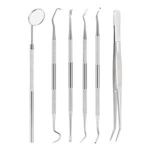 Ensemble de 9 instruments d'hygiène bucco-dentaire manuels en acier inoxydable avec étui, outils de nettoyage des dents et des gencives par Endochoice Medical - Product Image 5