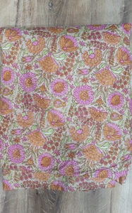 Tela de Algodón Estampada Ecológica al por Mayor, Estilo Floral con Bloques Hechos a Mano, para Confección de Vestidos, Decoración del Hogar, Manualidades y Costura - Product Image 6