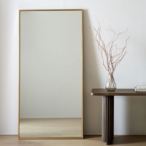 Customized Size and Rectangular Shape Floor Standing <b>Mirror</b> <b>Frame</b> Metal <b>Gold</b> Color Floor Standing <b>Mirror</b> <b>Frame</b> - Product Image 1